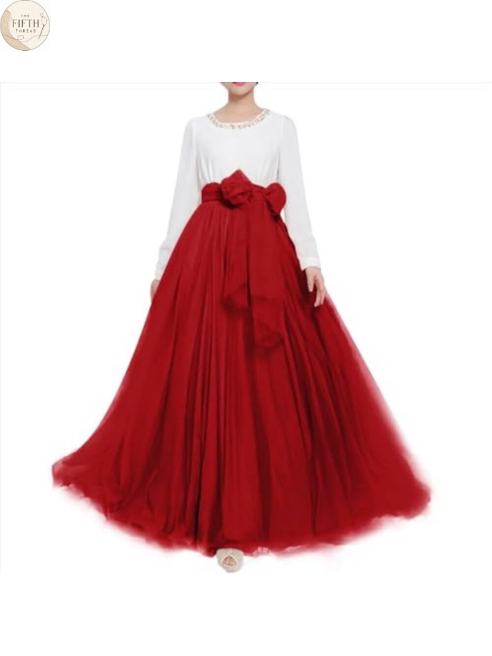 Women's Long Maxi Tulle Skirt A-Line High Waisted Wedding Party Evening